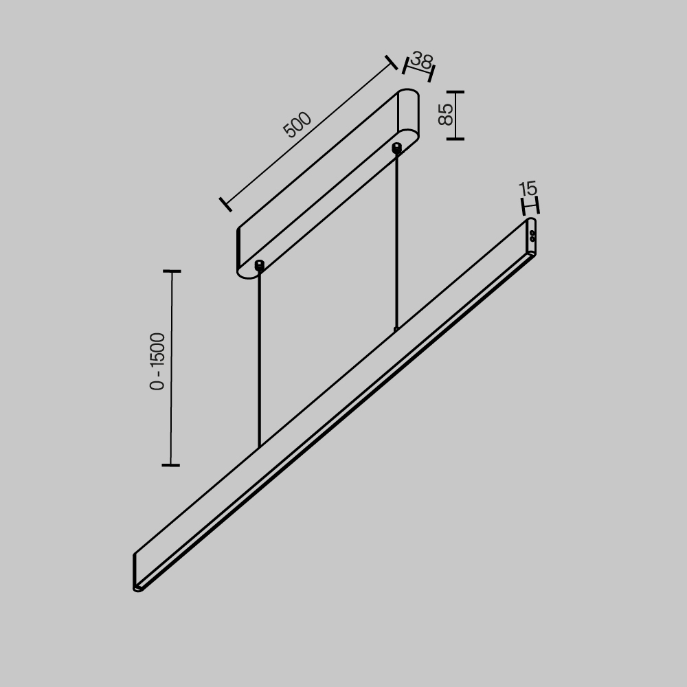 Подвесной светильник Maytoni Technical P109PL-36W2.7-6K-BS
