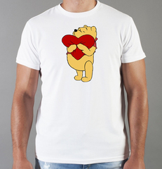 Футболка с принтом мультфильма Винни-Пух (Winnie the Pooh) белая 006