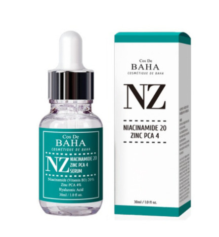 Cos De Baha NZ Niacinamide 20 Zinc PCA 4 Serum укрепляющая сыворотка для сужения пор и выравнивания тона