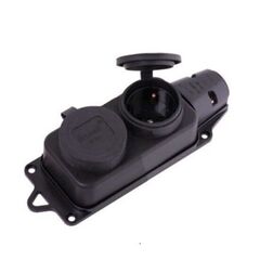 LEZARD 106 0400 0110/110 Колодка кауч. Розетка о/у двойная 2Р+РЕ 1*16А1