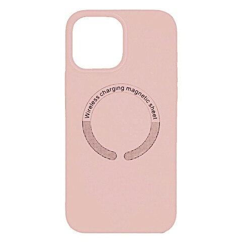 Силиконовый чехол Silicon Case с MagSafe для iPhone 12, 12 Pro (Светло-розовый)