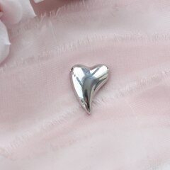 Подвеска (спейсер) Сердце 20*17 мм, родий, П872