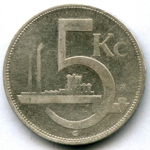 5 крон 1931. Чехословакия F-.