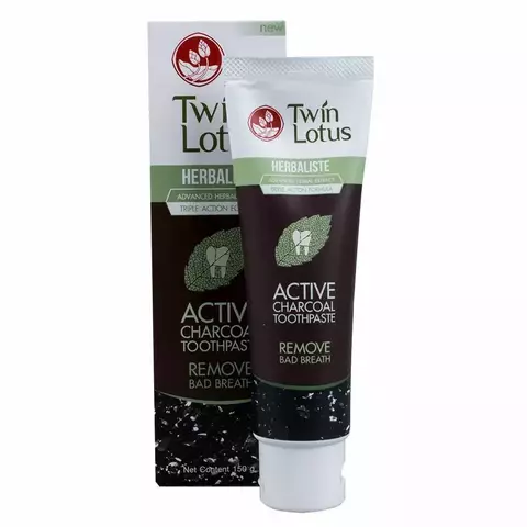 Twin Lotus Зубная паста Угольная: Active Charcoal ,50гр