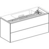 Шкафчик для раковины Geberit ONE, с двумя выдвижными ящиками: B=104.5см, H=46.5см, T=39.5см, Белый / Высокоглянцевое покрытие