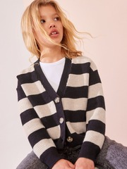 Кардиган для девочки Next Q87-995, Черный, Кремовый