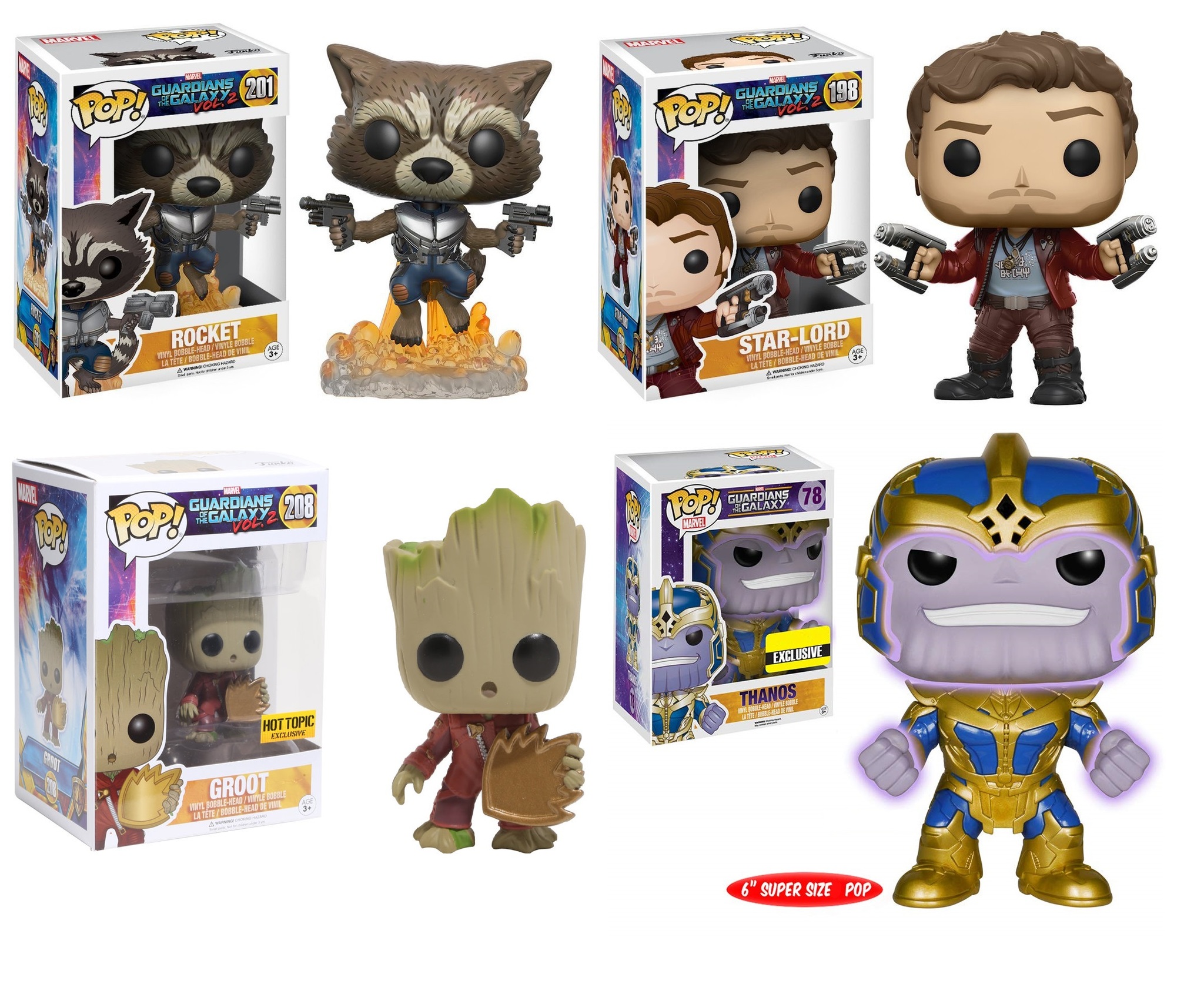 Стражи Галактики Funko POP: купить фигурки Guardians of the Galaxy Volume 2  от Фанко Поп в интернет магазине Toyszone.ru