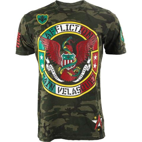 Affliction | Футболка мужская CAIN VELASQUEZ UFC 180 CAMO Walkout Shirt перед