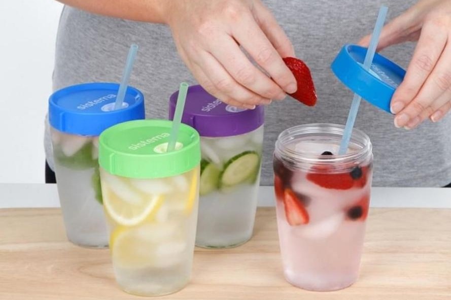 Стакан с трубочкой Sistema 