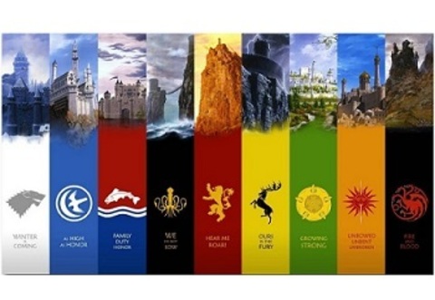 Постер Арт Игра Престолов Гербы — Poster Art Game of Thrones