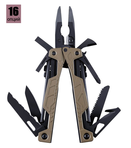 Мультитул Leatherman OHT, 16 функций, коричневый, нейлоновый чехол MOLLE