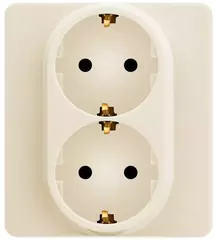 INSPIRIA Розетка 2х2К+3 слоновая кость 673751