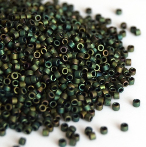 DB-0327 Бисер цилиндрический Миюки делика 11/0 /Miyuki delica 11/0 Metallic Teal Iris Matted