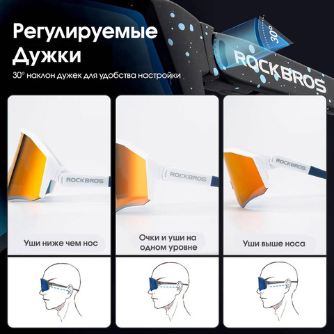 Картинка очки спортивные Rockbros 14130001 blue - 3