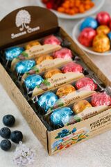 Кедровый грильяж Ассорти / клюква, черника, облепиха / шоу-бокс / 400 г / 10 шт  / ТМ Сибирский кедр