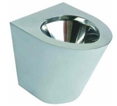 Унитаз напольный нерж. сталь NOFER 13012.B глянцевый