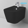 ArtCeram ASB004 17 00 ArtCeram A16  Биде  подвесное  36х52 см, с 1 отв под смеситель, с креплениями,  цвет черный матовый SANIGLAZE