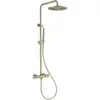 Abber AF8160GL Душевая стойка Abber Wasser Kreis AF8160GL с термостатом без излива, золото матовое