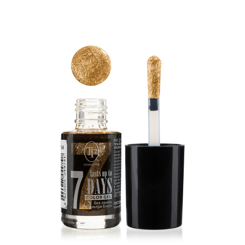 TF Лак для ногтей COLOR GEL  тон 254  Golden glitter/Золотой блеск  8мл