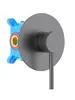 Aquatek AQ1366BGM AQ1366BGM ЕВРОПА смеситель для душа 1 режим (внешняя и скрытая часть), оружейная сталь (шлиф. черный хром)