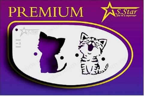 Трафарет для аквагрима S.STAR 171 Котенок