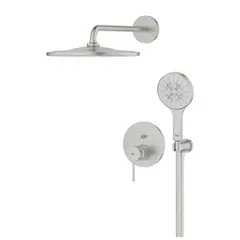 Душевая система GROHE Essence со смесителем для ванны, суперсталь (25287DC0)