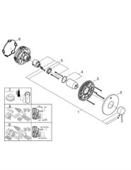 Внешняя часть смесителя для душа GROHE Essence скрытого монтажа, круглая, темный графит матовый (24168AL1)
