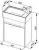 Aquanet 243273 Тумба с раковиной Лидс 50 цв.белый (243273)