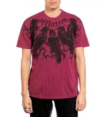 Футболка Affliction CROWS RED