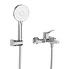 BelBagno ALBANO-VASM-CRM ALBANO Смеситель для ванны и душа в комплекте с ручным душем, шлангом и держателем, хром ALBANO-VASM-CRM