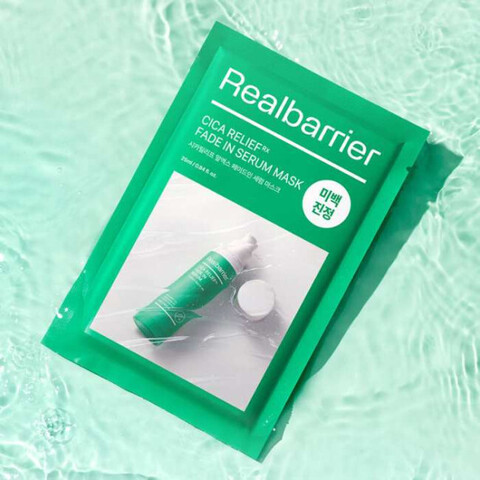 Успокаивающая тканевая маска с Мадекакссосидом, Real Barrier Cica Relief RX Fade In Serum Mask