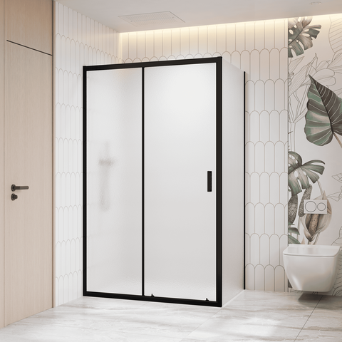 RGW 060913349-44 Душевой уголок 140*90*195 RGW CL-133B (CL-13B + Z-03B) Прямоуг./Чёрный/Cora/6 мм