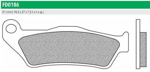 FD0186BT Тормозные колодки дисковые мото ROAD TOURING ORGANIC (FDB2018P)   NEWFREN