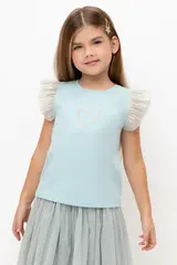 фуфайка  для девочки  К 302637/зимнее небо