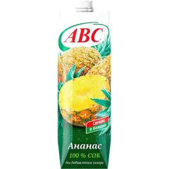 Сок АВС ананасовый восстановленный стерилиз. 1л