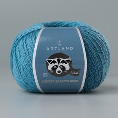Пряжа "Норка" длинноворсовая Luxury, пух норки-70 % нейлон-30 %, т.бирюзовый