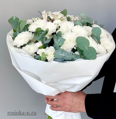 Букет Микс (Хризантемы, Альстромерии, сортовая Гвоздика)