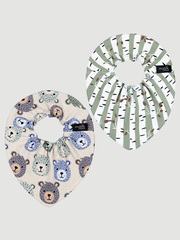 Сет из 2х нагрудников Mjölk Mini Birch Trees/Grizzly Bears