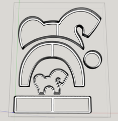Лошадка 3D на колесах №1