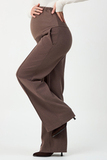 Брюки для беременных 17472 коричневый меланж