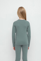 джемпер  для девочки  К 302154-1/полынь