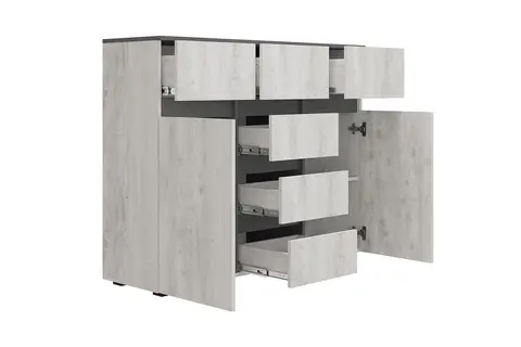 Комод Мрия бетон пайн светлый / графит