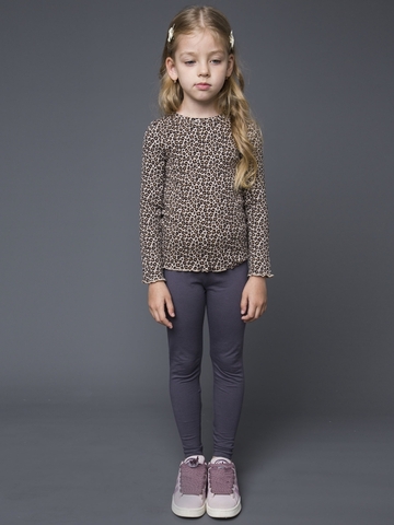 016_ОС25 Леггинсы (брюки) для девочки, графит