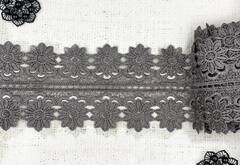 Кружево плетёное, ш. 10,5 см, бежево-коричневый