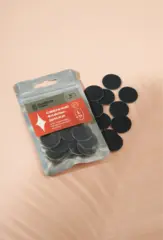 Сменные файлы - диски для педикюра, (сильные чёрные) STRONG BLACK, на вспененной основе L 25 mm 180 гр