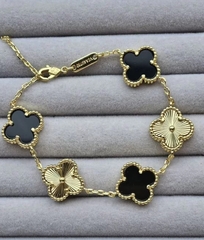 Браслет TRENDY 5 мотивов клевер в стиле VCA