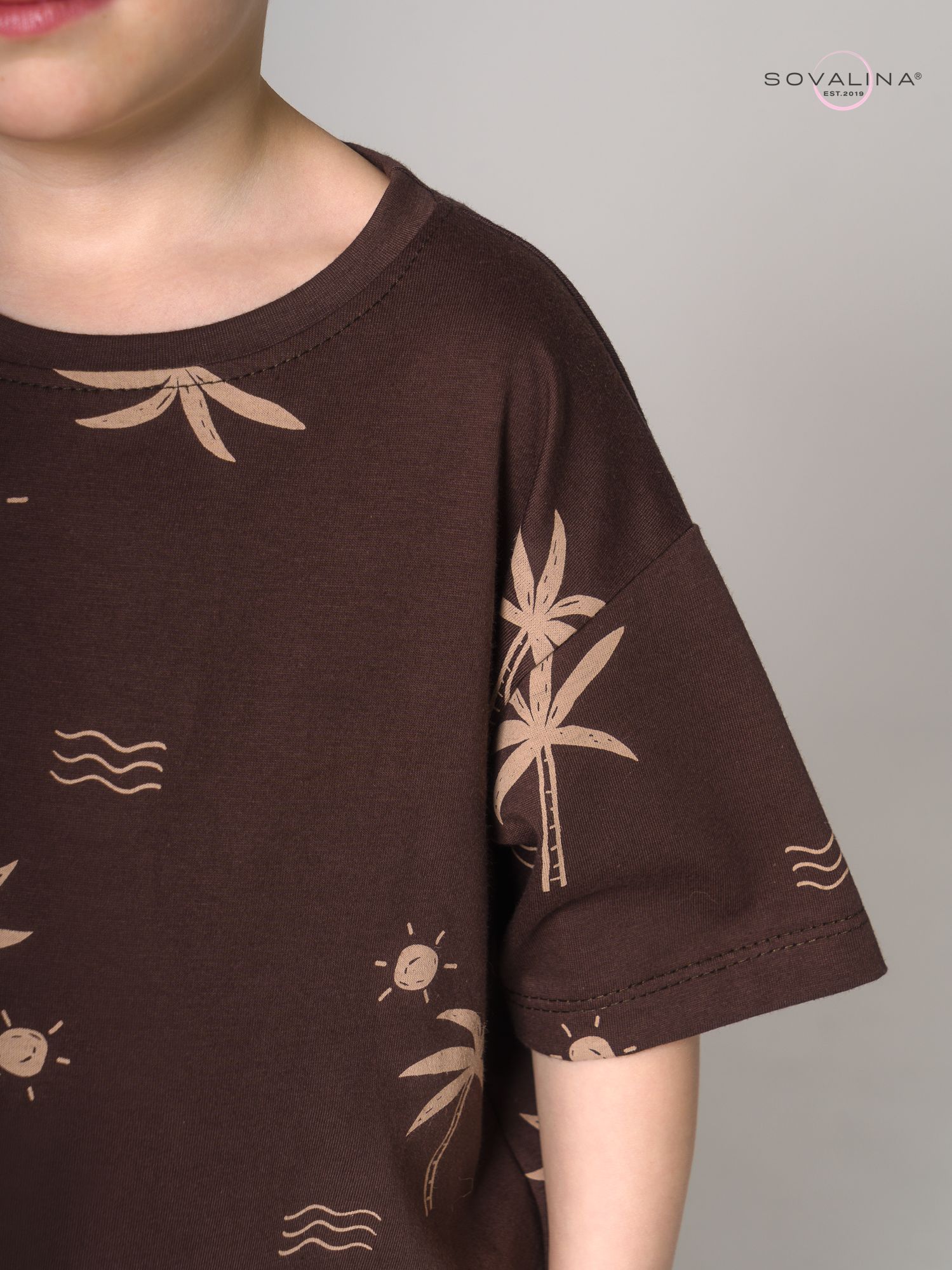 Костюм Light men пальмы коричневые MAX