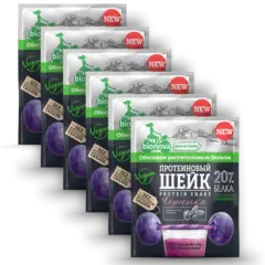 Протеиновый шейк Черника 'Bionova', 150г 🔸 6 шт х 25г /Vegan protein/