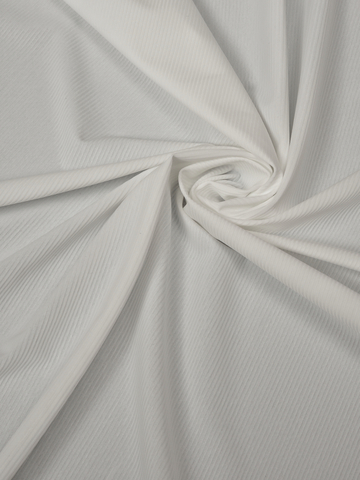 Микрофибра бельевая в рубчик матовая эластичная белая