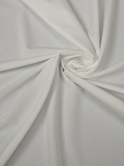 Микрофибра бельевая в рубчик матовая эластичная белая